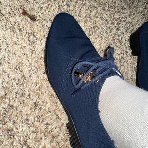 Navy Blue Lace-Up Shoes